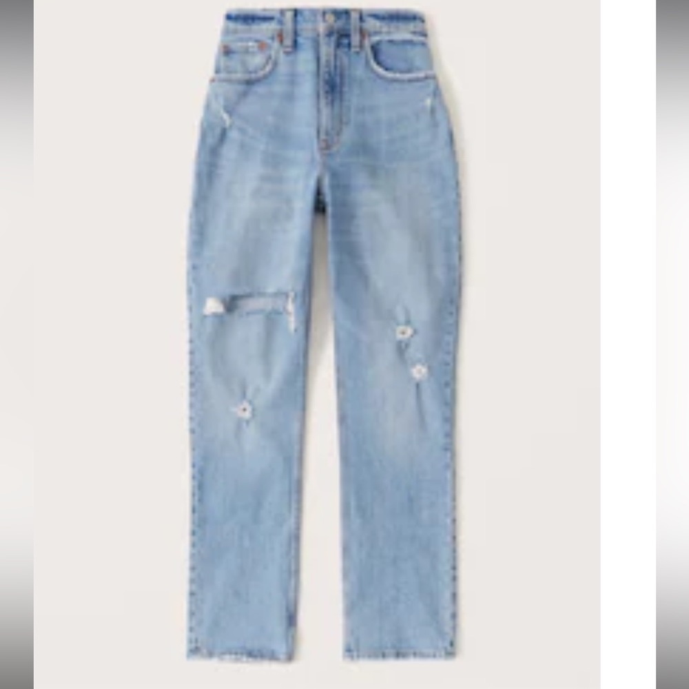 Abercrombie Curve Love Ultra High Rise 90s Straight Jeans
